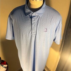 G/FORE PROFORMANCE Sky Blue Polo with Navy Dots(119)